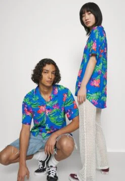 YOURTURN Unisex - Button-Down Blouse - Blue -Yourturn 028fbc2b9dd4470f97caded719d2c55d