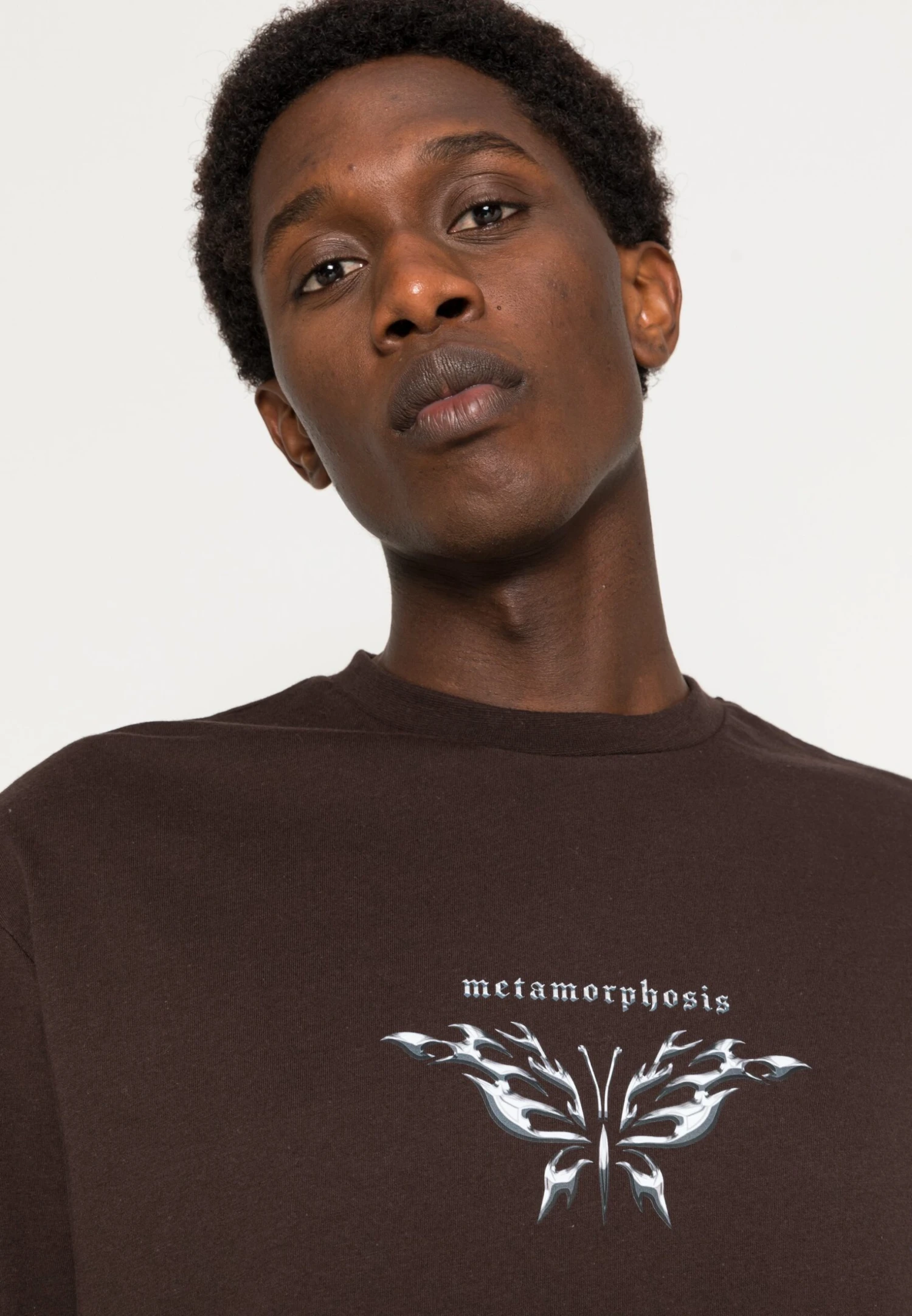 YOURTURN Unisex - Print T-Shirt -Dark Brown 7 YOURTURN Unisex - Print T-Shirt -Dark Brown - Image 5