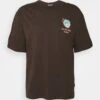 YOURTURN Graphic Tee Unisex - Print T-Shirt - Brown