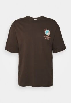 YOURTURN Graphic Tee Unisex - Print T-Shirt - Brown