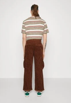 YOURTURN Corduroy Unisex - Cargo Trousers - Dark Brown -Yourturn 0e07567522ac467db95b50c007f851df