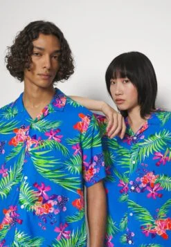 YOURTURN Unisex - Button-Down Blouse - Blue -Yourturn 1f4d756d24f640c19c2083e951e31d3a