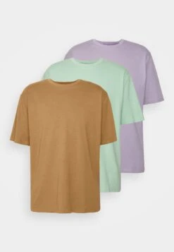 YOURTURN 3Pack Unisex - Basic T-Shirt - Light Green/Lilac/Light Brown -Yourturn 2ed8114ce3474a2bb4c76e33887aa7fd