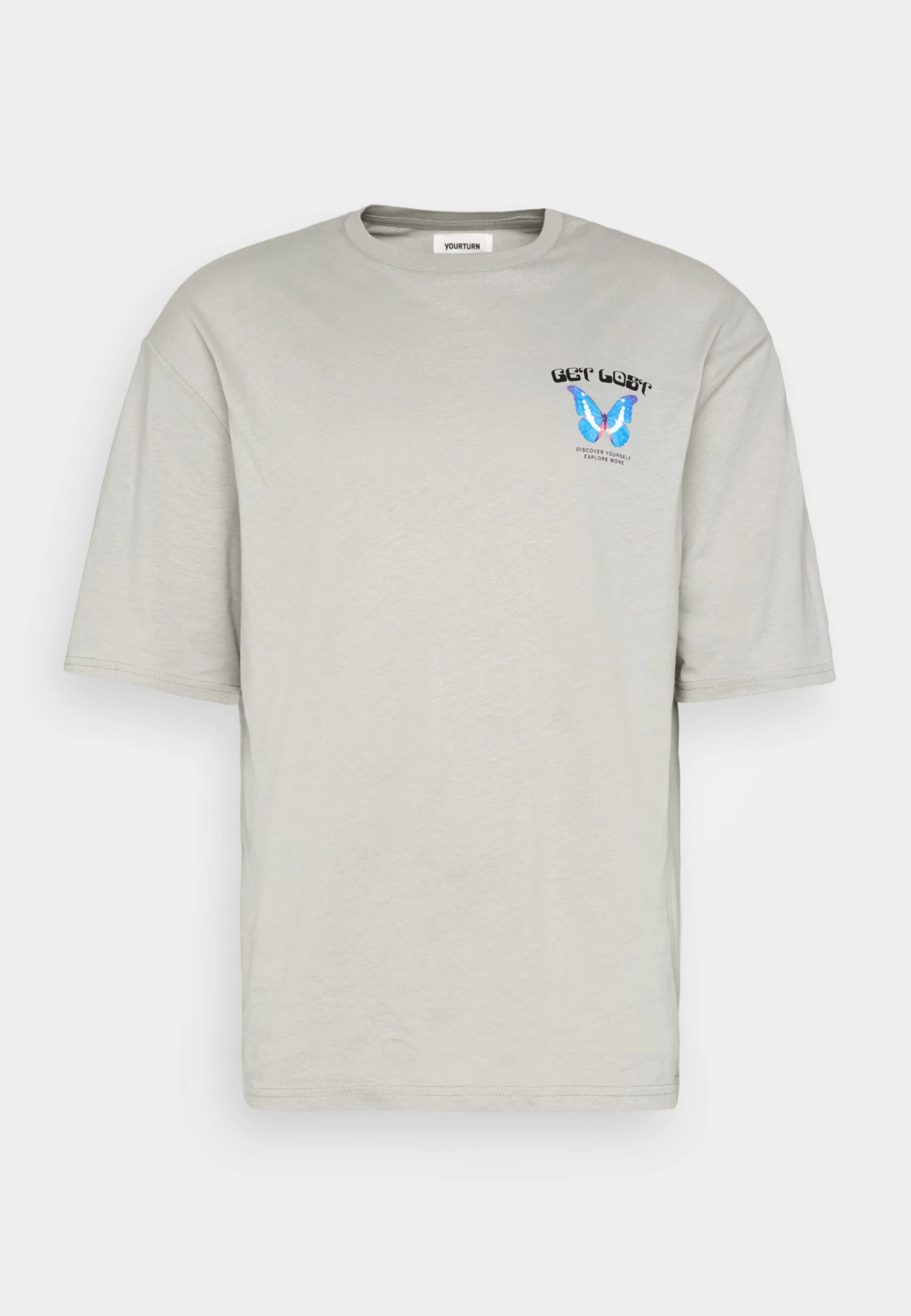 YOURTURN Get Lost Tee Unisex - Print T-Shirt - Grey 7 YOURTURN Get Lost Tee Unisex - Print T-Shirt - Grey - Image 5