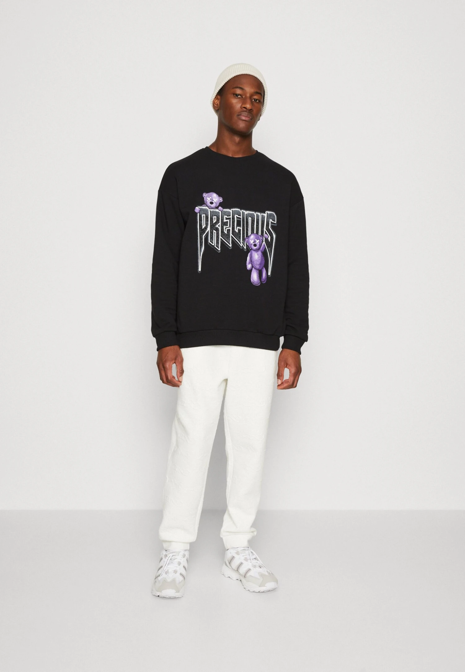 YOURTURN Tribal Embossed Unisex - Tracksuit Bottoms - Off White 4 YOURTURN Tribal Embossed Unisex - Tracksuit Bottoms - Off White - Image 2