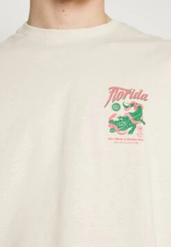 YOURTURN Crocodile Florida Graphic Tee Unisex- Print T-Shirt - Beige -Yourturn 510d732c54fd483d80197dc7ac092e9c
