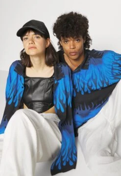 YOURTURN Unisex - Button-Down Blouse - Blue 11 YOURTURN Unisex - Button-Down Blouse - Blue -Yourturn 5ab13df5d2894aa2ae5dc096c09439cd