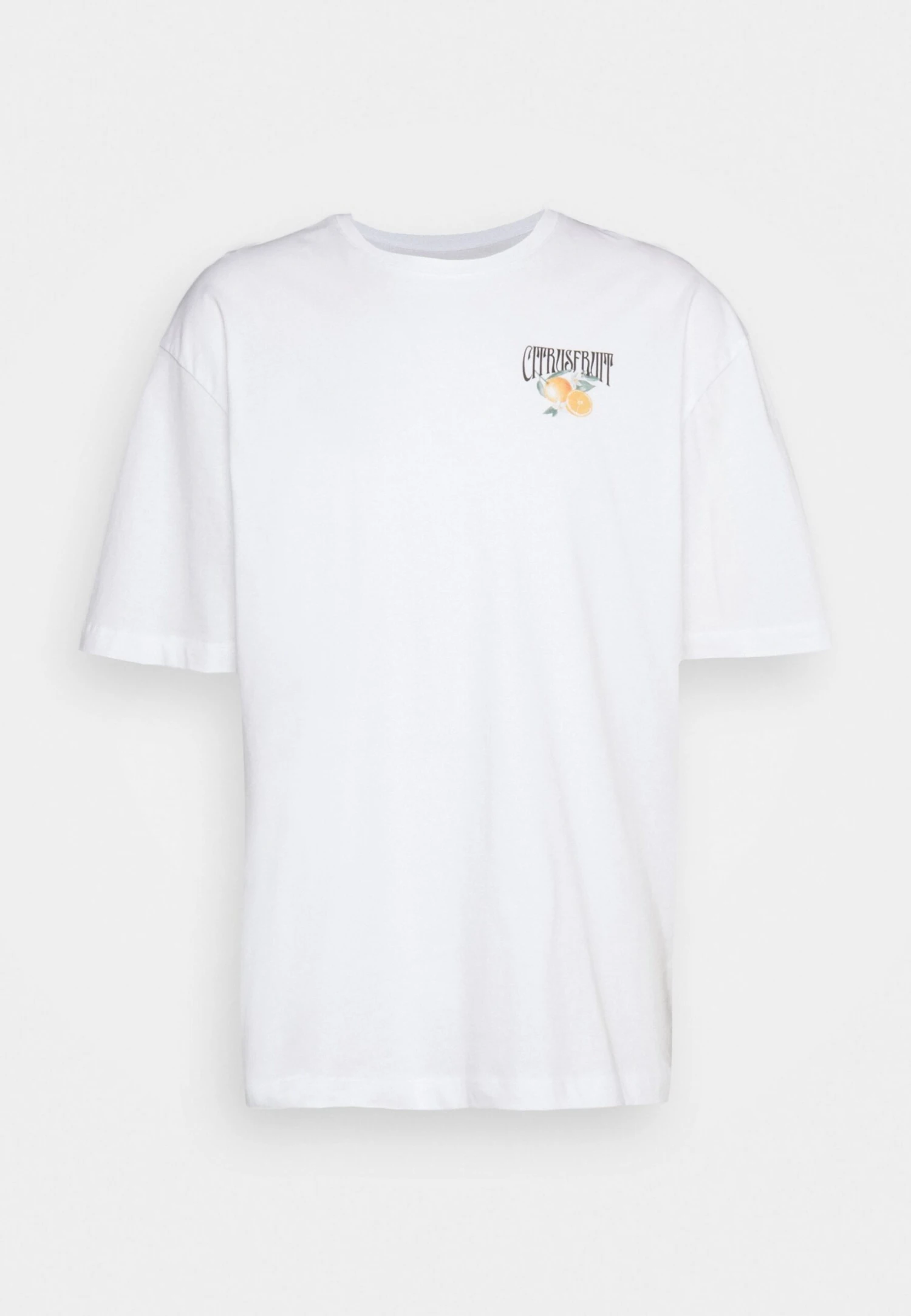 YOURTURN Orange Fruit Graphic Tee- Print T-Shirt - White 7 YOURTURN Orange Fruit Graphic Tee- Print T-Shirt - White - Image 5