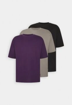 YOURTURN 3Pack Unisex - Basic T-Shirt - Grey/Purple/Black -Yourturn 6d30af072c764e1881baa9012c5deaf0