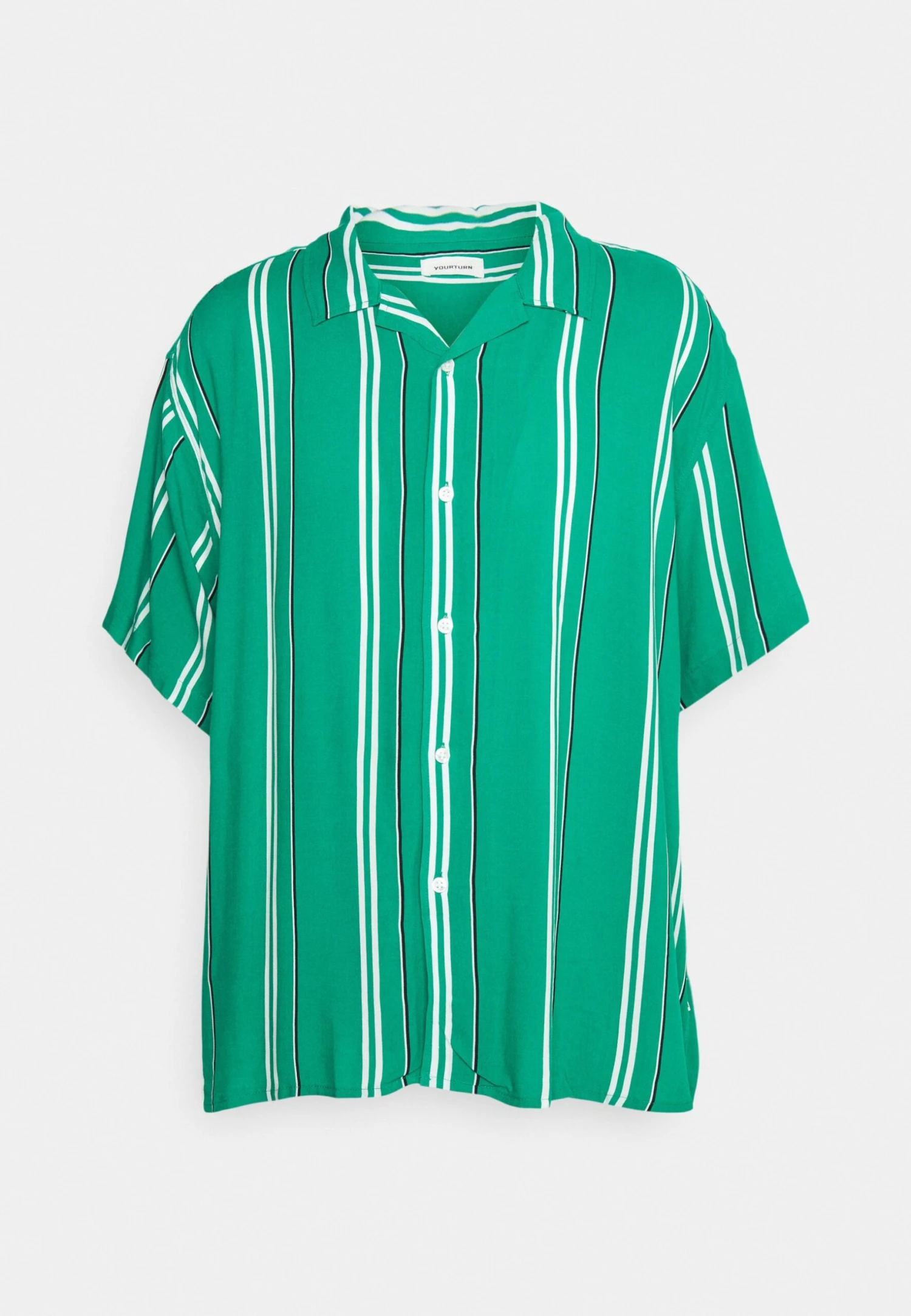 YOURTURN Stripes Boxi - Shirt - Green 6 YOURTURN Stripes Boxi - Shirt - Green - Image 4