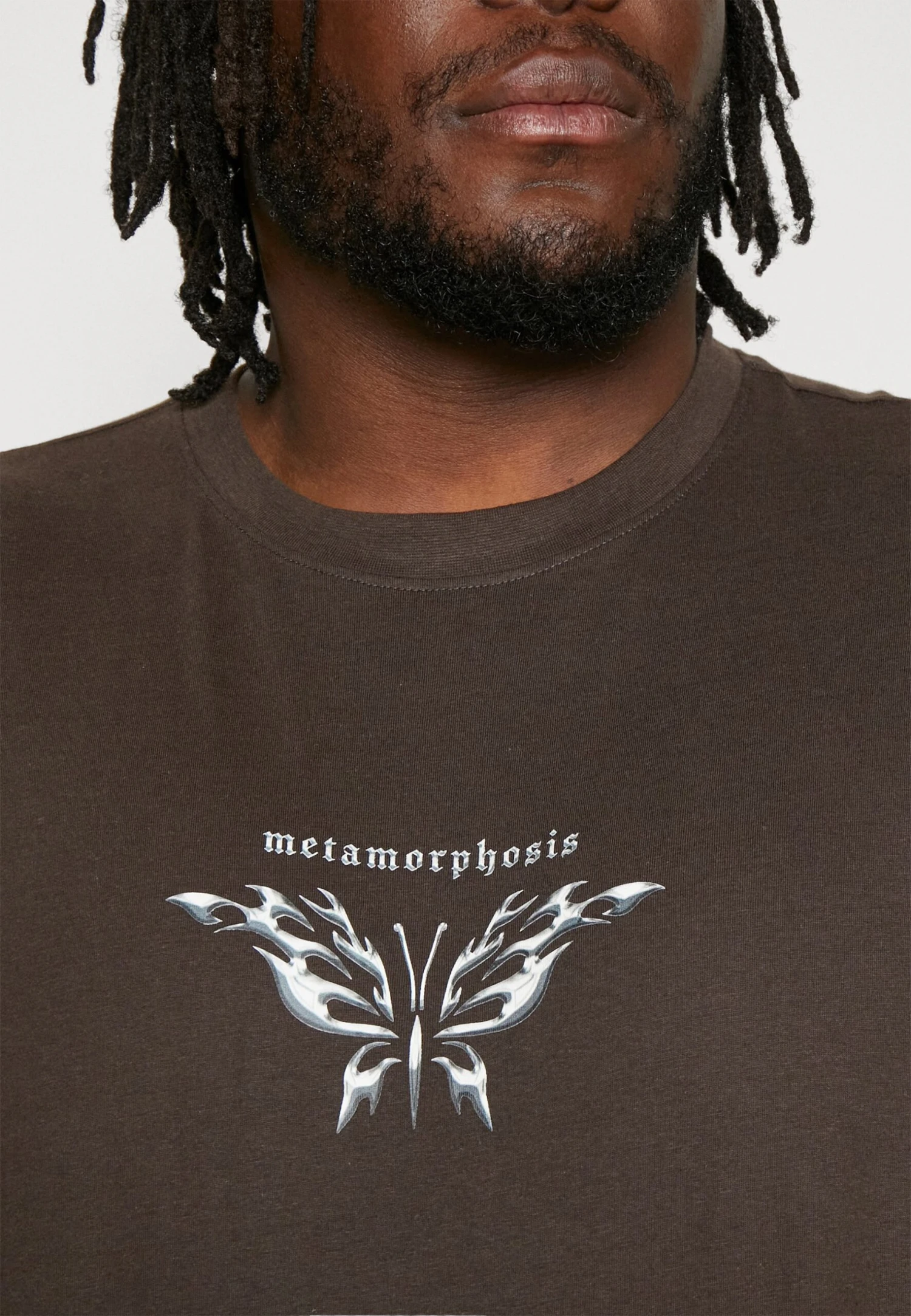 YOURTURN Print T-Shirt - Brown 8 YOURTURN Print T-Shirt - Brown - Image 6