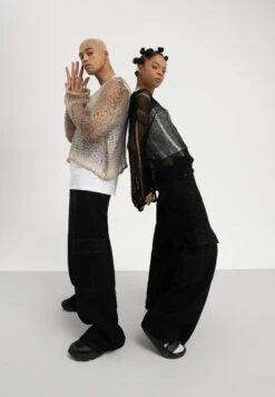 YOURTURN Unisex - Relaxed Fit Jeans - Black Denim -Yourturn 77563c53c8b4414ba530183a2133e3fb