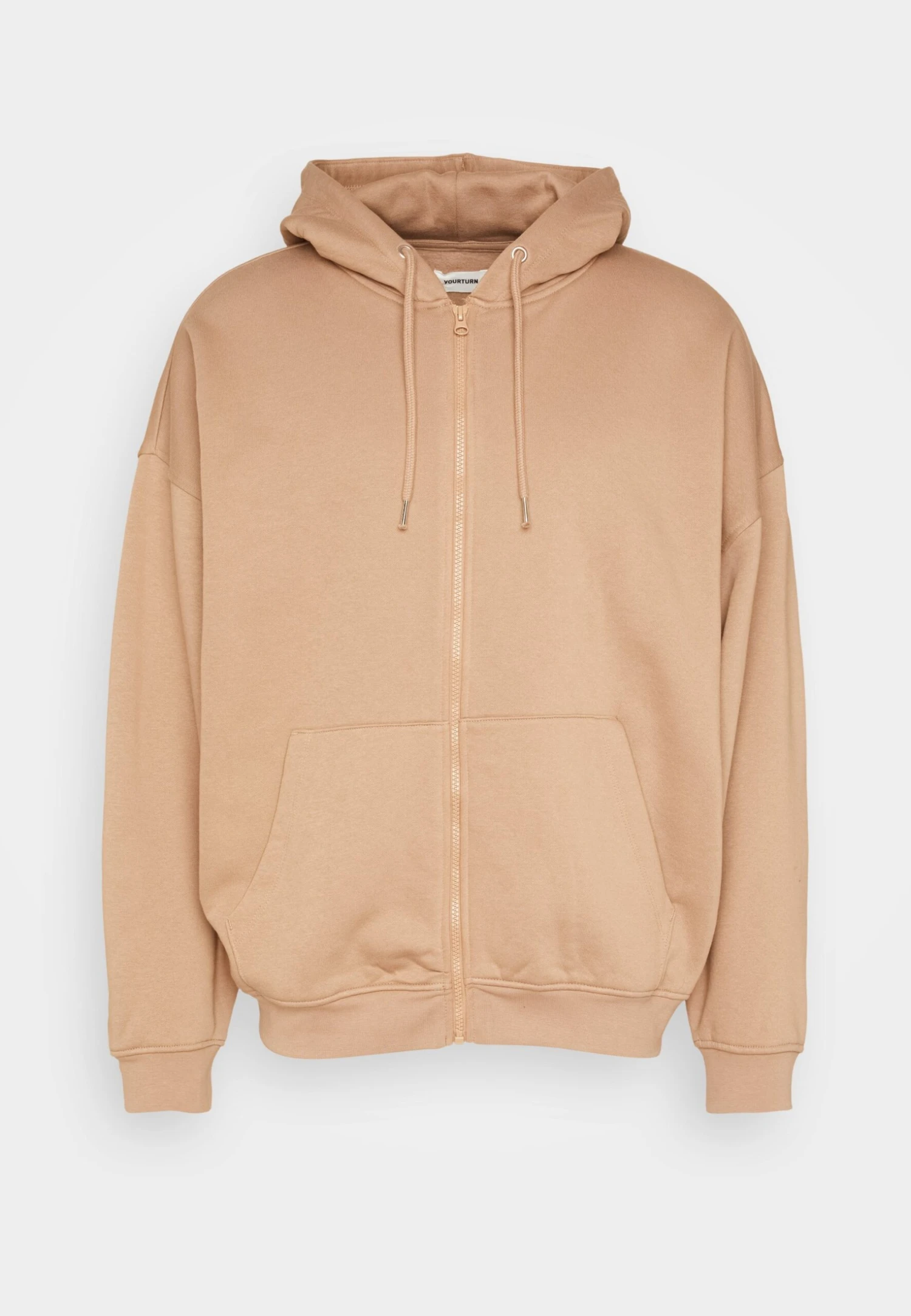 YOURTURN Unisex - Zip-Up Sweatshirt - Tan 7 YOURTURN Unisex - Zip-Up Sweatshirt - Tan - Image 5