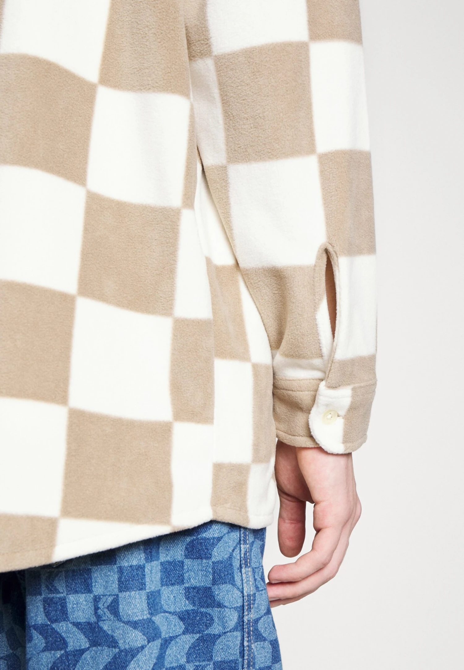 YOURTURN Unisex - Button-Down Blouse - Beige 8 YOURTURN Unisex - Button-Down Blouse - Beige - Image 6