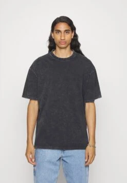 YOURTURN Unisex - Print T-Shirt - Mottled Black