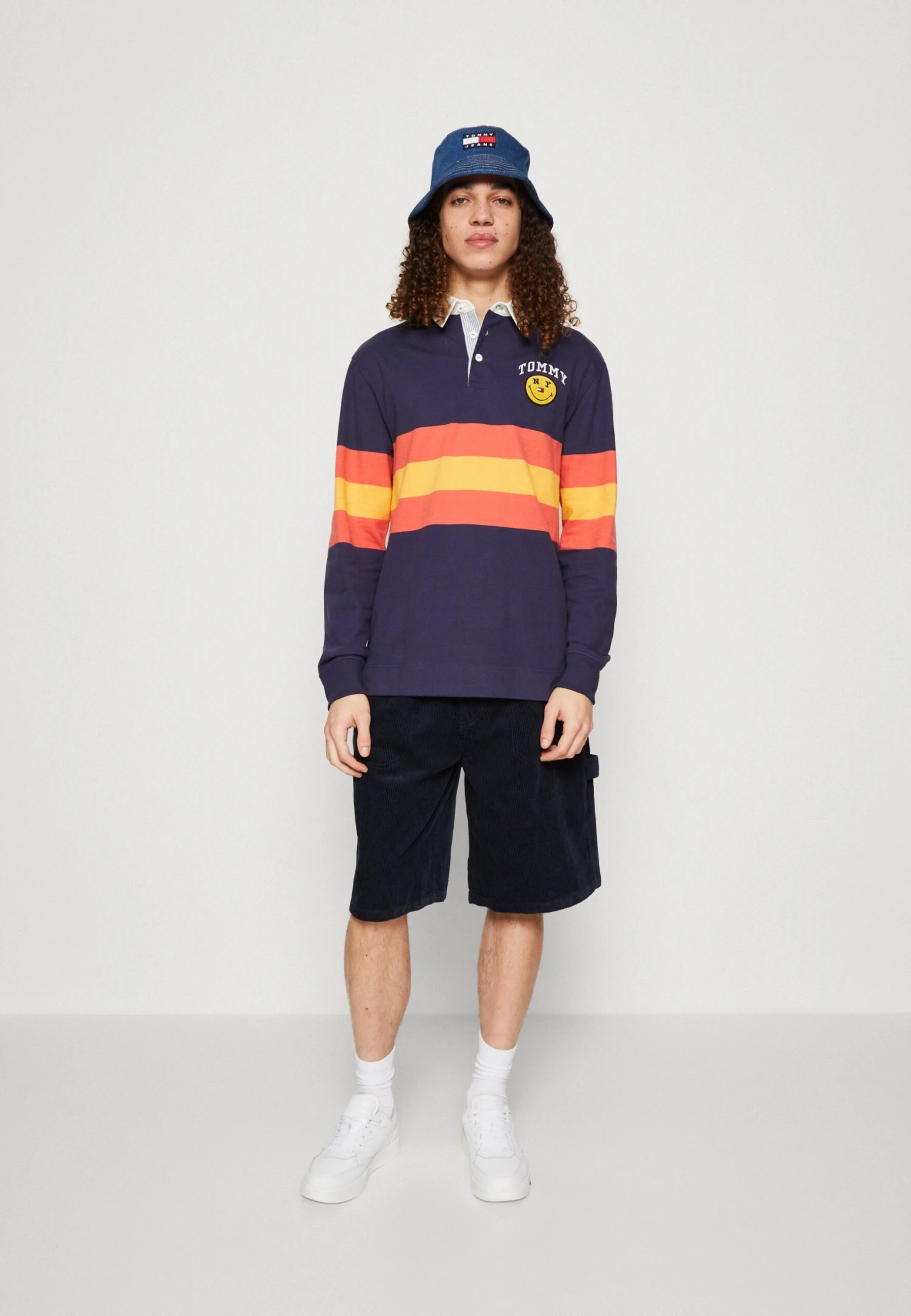 YOURTURN Wide Fit Carpenter Corduroy Unisex - Shorts - Dark Blue 4 YOURTURN Wide Fit Carpenter Corduroy Unisex - Shorts - Dark Blue - Image 2