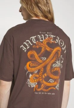 YOURTURN Unisex - Print T-Shirt - Brown 11 YOURTURN Unisex - Print T-Shirt - Brown -Yourturn 8ef63fbd76094d47944e6a2bfc8c2d80