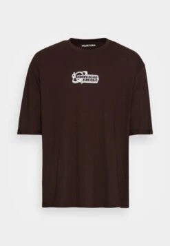 YOURTURN Print T-Shirt - Light Brown