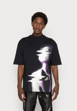 YOURTURN Unisex - Print T-Shirt -Black