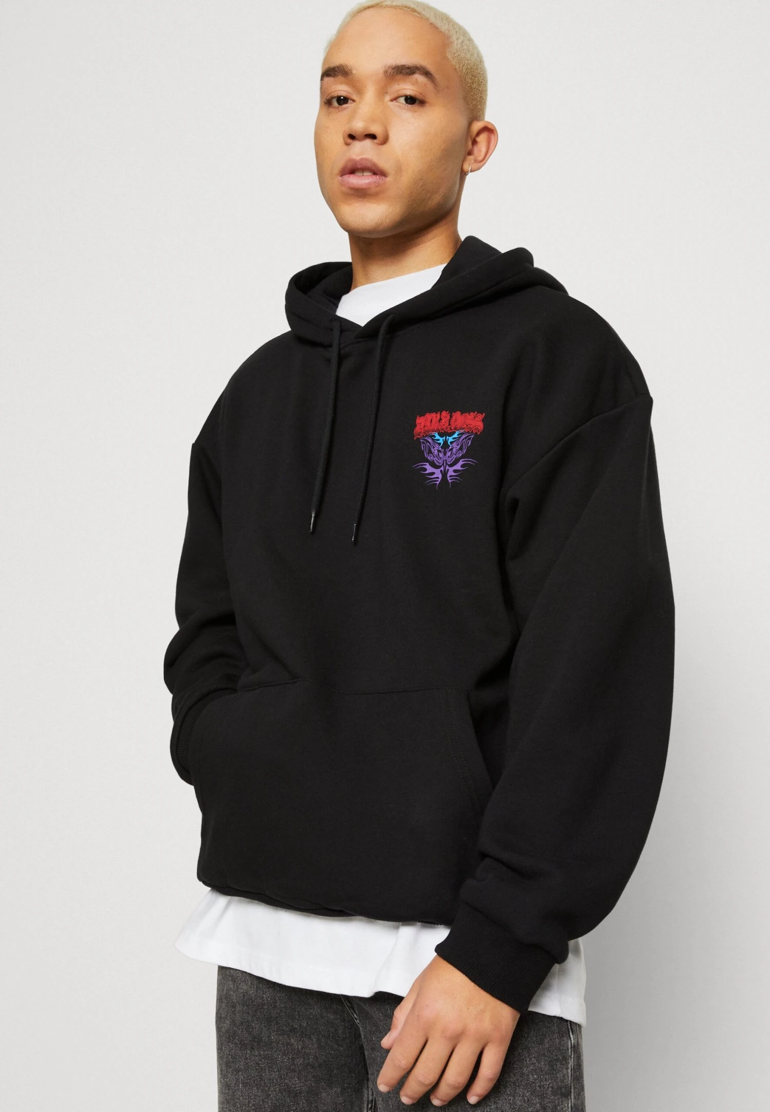 YOURTURN Darkness But- Sweatshirt - Black 6 YOURTURN Darkness But- Sweatshirt - Black - Image 4