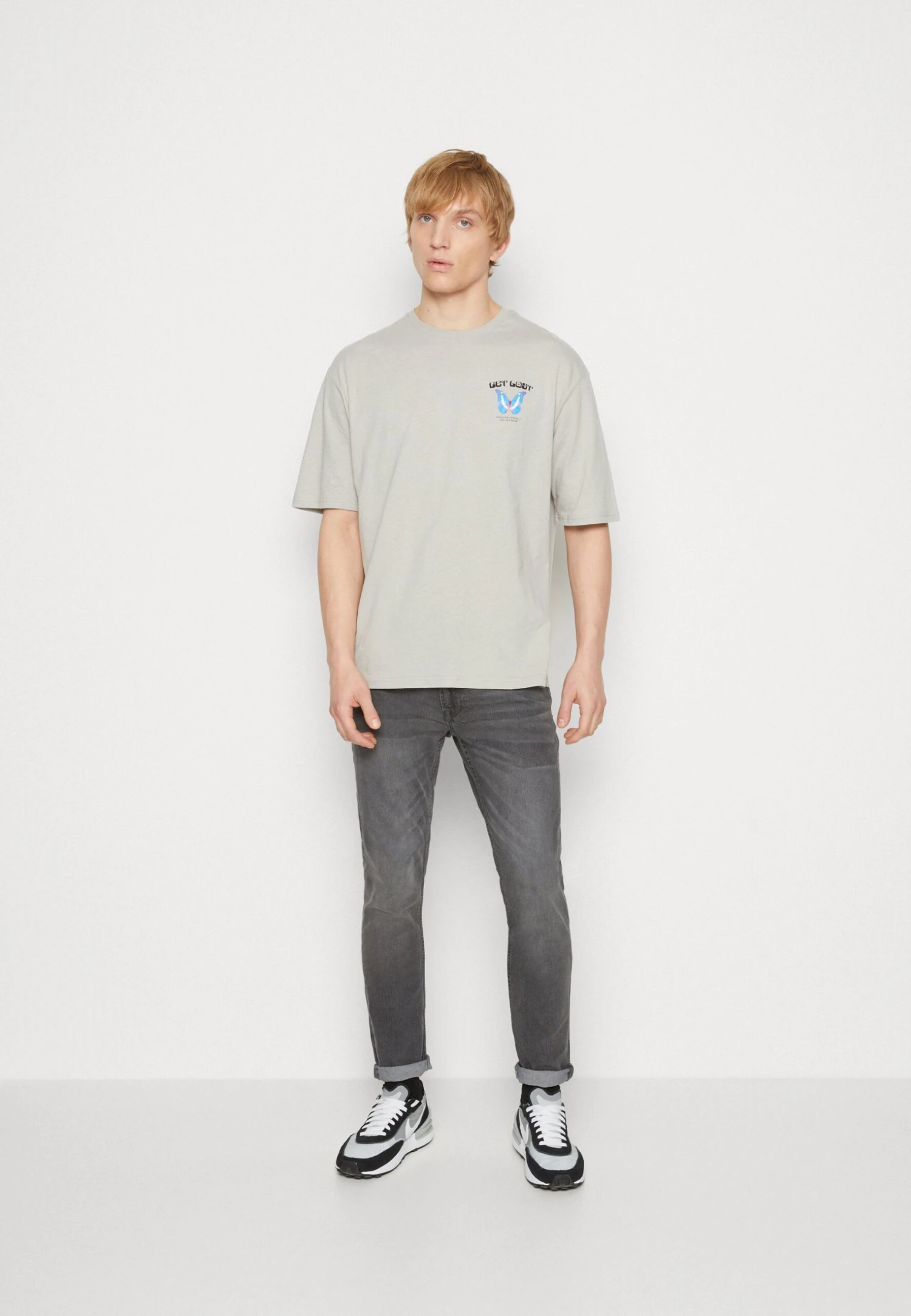 YOURTURN Get Lost Tee Unisex - Print T-Shirt - Grey 4 YOURTURN Get Lost Tee Unisex - Print T-Shirt - Grey - Image 2