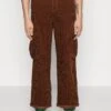 YOURTURN Corduroy Unisex - Cargo Trousers - Dark Brown