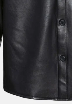 YOURTURN Unisex - Faux Leather Jacket - Black -Yourturn cb82c7c791af41c49e28fe3f20256a3d