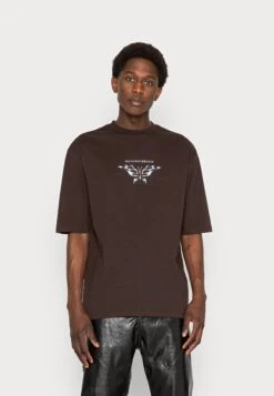 YOURTURN Unisex - Print T-Shirt -Dark Brown