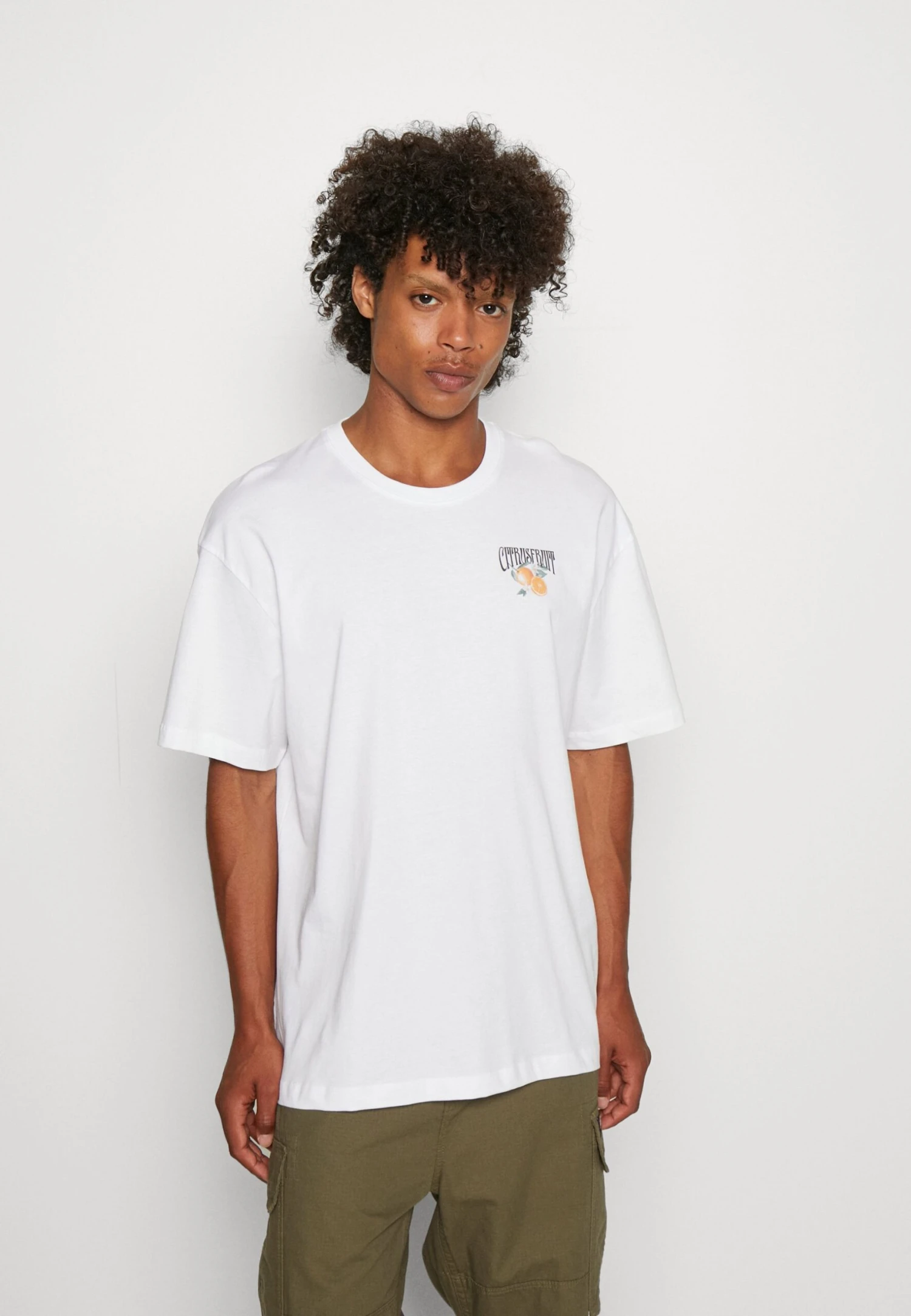 YOURTURN Orange Fruit Graphic Tee- Print T-Shirt - White 3 YOURTURN Orange Fruit Graphic Tee- Print T-Shirt - White