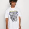 YOURTURN Rule Skull Graphic Tee Unisex - Print T-Shirt - White -Yourturn dcabe2eb130841cda4df71dd70c3393d
