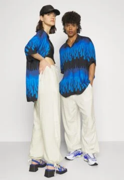 YOURTURN Genderless Parachute Unisex - Trousers - White -Yourturn f47a0e1ecff04f00b66902953e5c6730