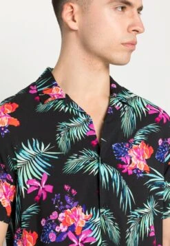 YOURTURN Unisex - Button-Down Blouse - Black -Yourturn f9c0ddda41b34bb58d11e41134d1afb6