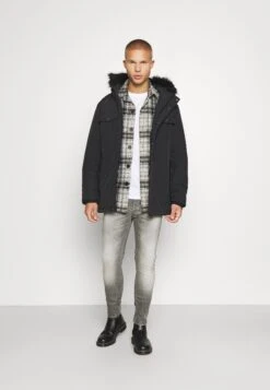 YOURTURN 3Pack Unisex - Basic T-Shirt - Black/Light Grey/White