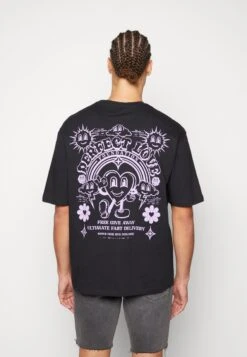 YOURTURN Heart Graphic Backprint Tee Unisex - Print T-Shirt - Black